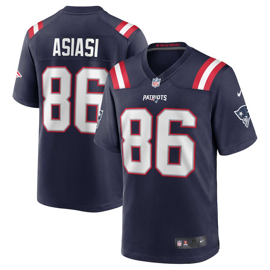Men New England Patriots 86 Devin Asiasi Nike Navy Team Game NFL Jersey